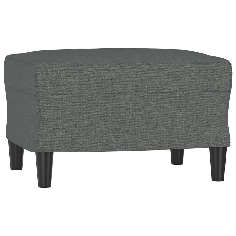 Fauteuil met voetenbank 60 cm stof donkergrijs