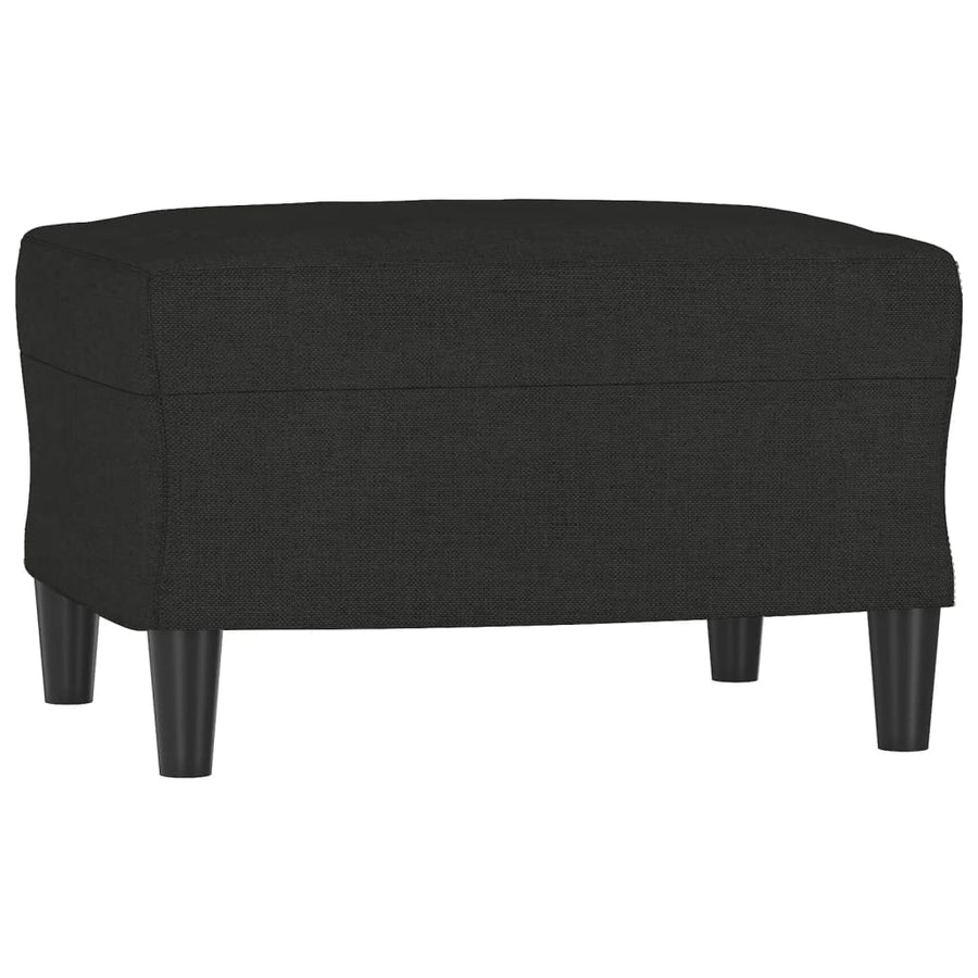 Fauteuil met voetenbank 60 cm stof zwart