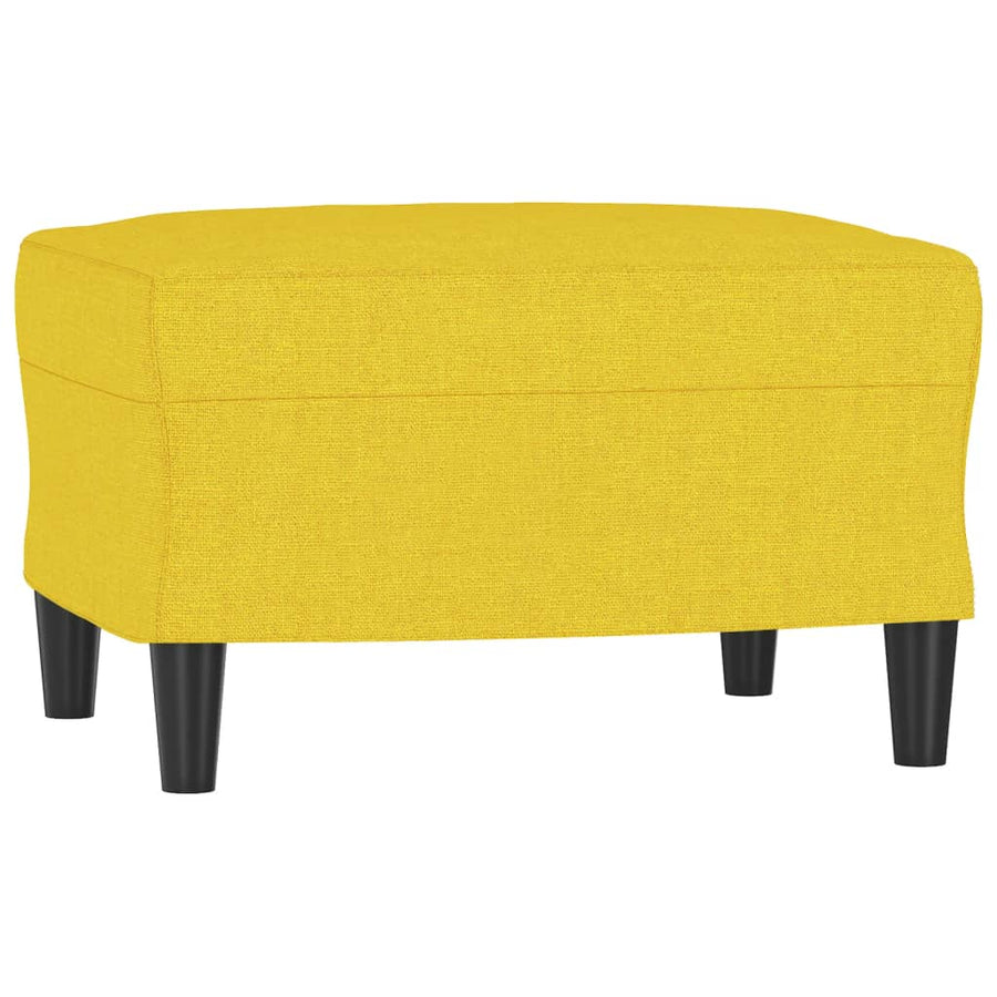 Fauteuil Met Voetenbank 60 Cm Stof Lichtgeel