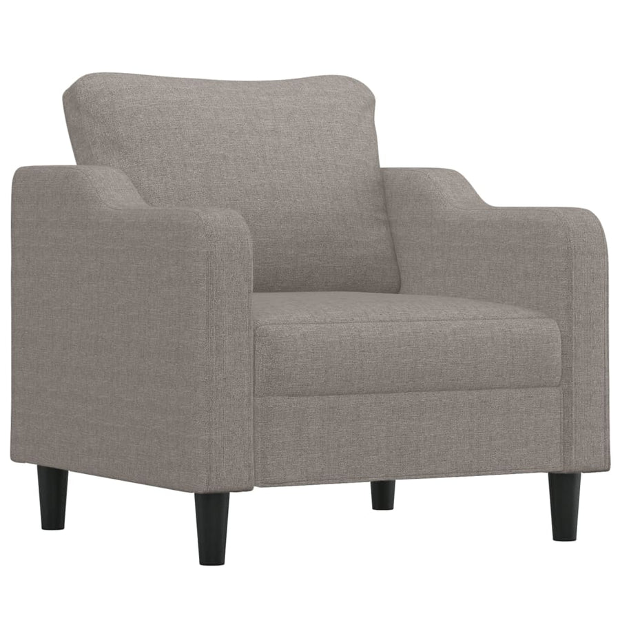 Fauteuil met voetenbank 60 cm stof taupe