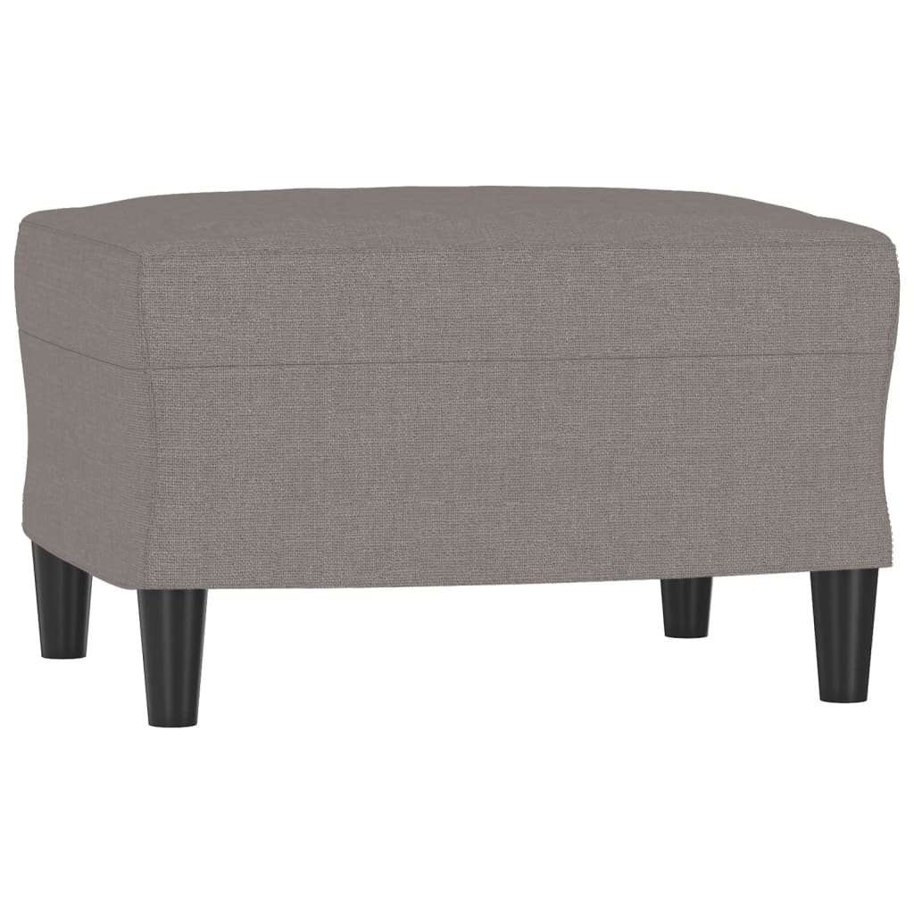 Fauteuil met voetenbank 60 cm stof taupe