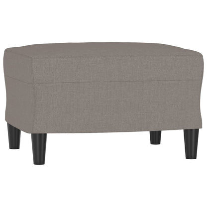 Driezitsbank met voetenbank 180 cm stof taupe