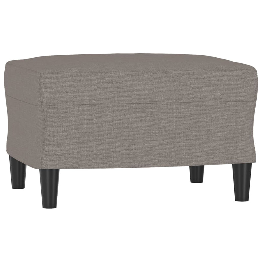 Driezitsbank met voetenbank 180 cm stof taupe