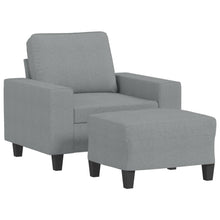Fauteuil Met Voetenbank 60 Cm Stof Lichtgrijs