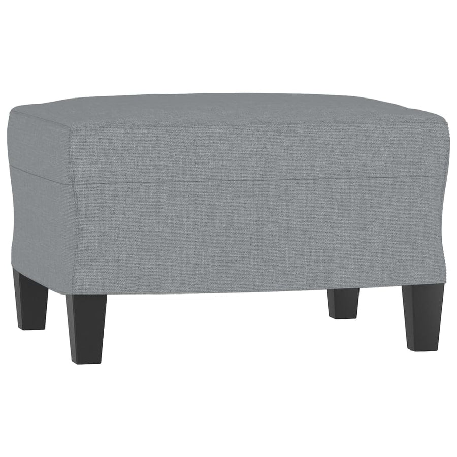 Fauteuil Met Voetenbank 60 Cm Stof Lichtgrijs