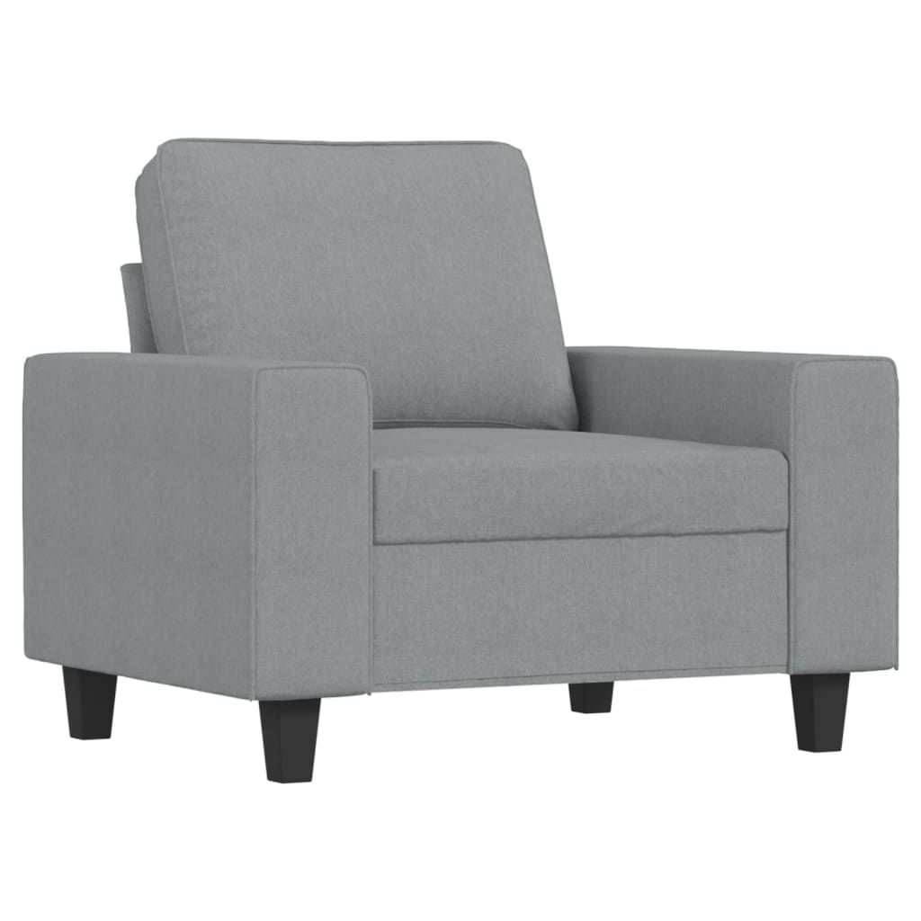 Fauteuil Met Voetenbank 60 Cm Stof Lichtgrijs