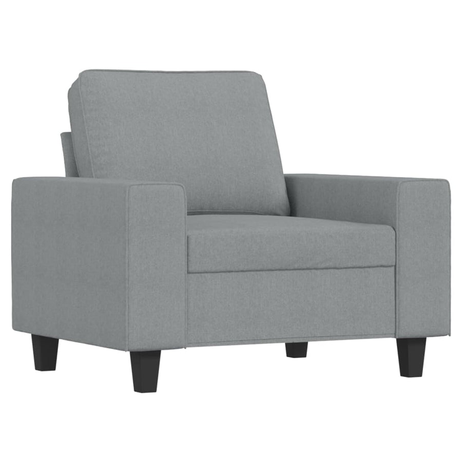 Fauteuil Met Voetenbank 60 Cm Stof Lichtgrijs