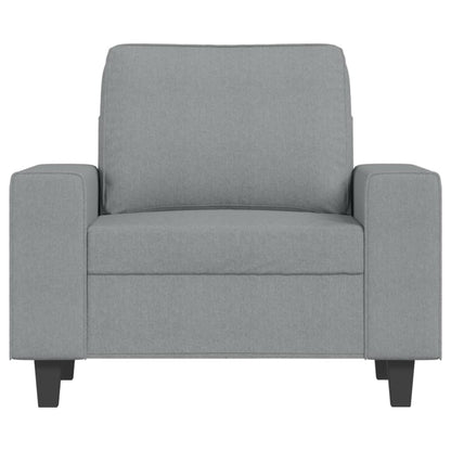 Fauteuil Met Voetenbank 60 Cm Stof Lichtgrijs