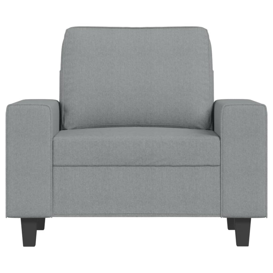 Fauteuil Met Voetenbank 60 Cm Stof Lichtgrijs