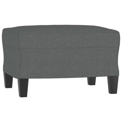 Fauteuil Met Voetenbank 60 Cm Stof Donkergrijs