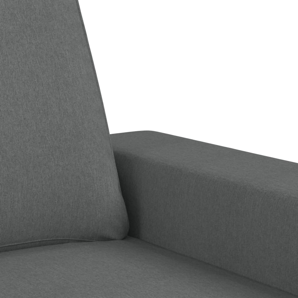 Fauteuil Met Voetenbank 60 Cm Stof Donkergrijs