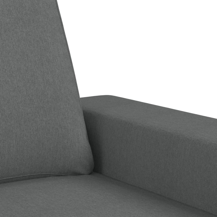 Fauteuil Met Voetenbank 60 Cm Stof Donkergrijs