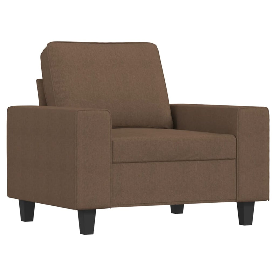 Fauteuil Met Voetenbank 60 Cm Stof Bruin