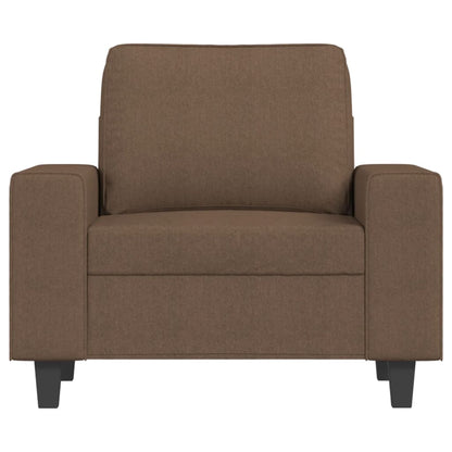 Fauteuil Met Voetenbank 60 Cm Stof Bruin