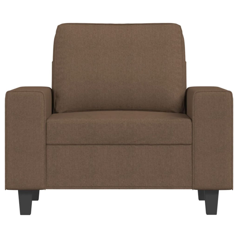 Fauteuil Met Voetenbank 60 Cm Stof Bruin