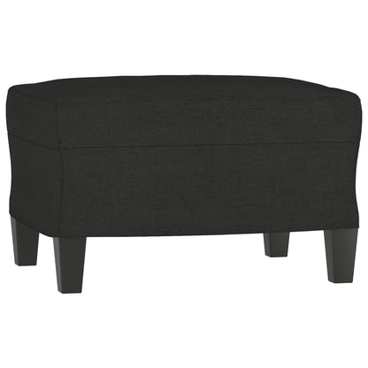 Fauteuil Met Voetenbank 60 Cm Stof Zwart