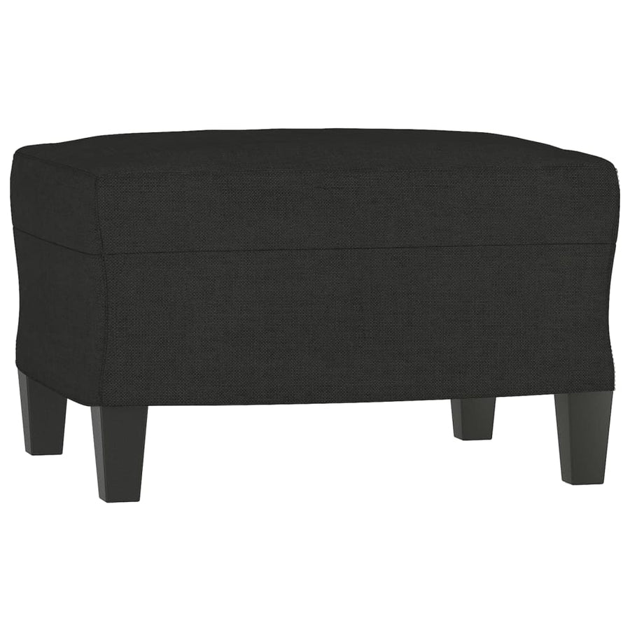 Fauteuil Met Voetenbank 60 Cm Stof Zwart