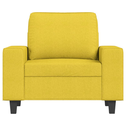 Fauteuil Met Voetenbank 60 Cm Stof Lichtgeel