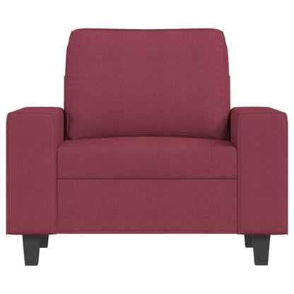 Fauteuil Met Voetenbank 60 Cm Stof Wijnrood