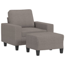 Fauteuil Met Voetenbank 60 Cm Stof Taupe