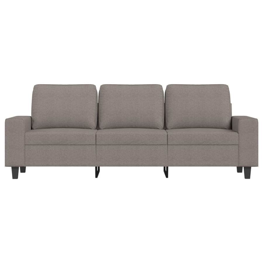 Driezitsbank Met Voetenbank 180 Cm Stof Taupe