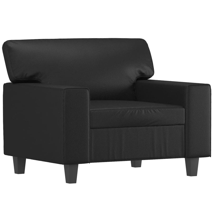 Fauteuil Met Voetenbank 60 Cm Kunstleer