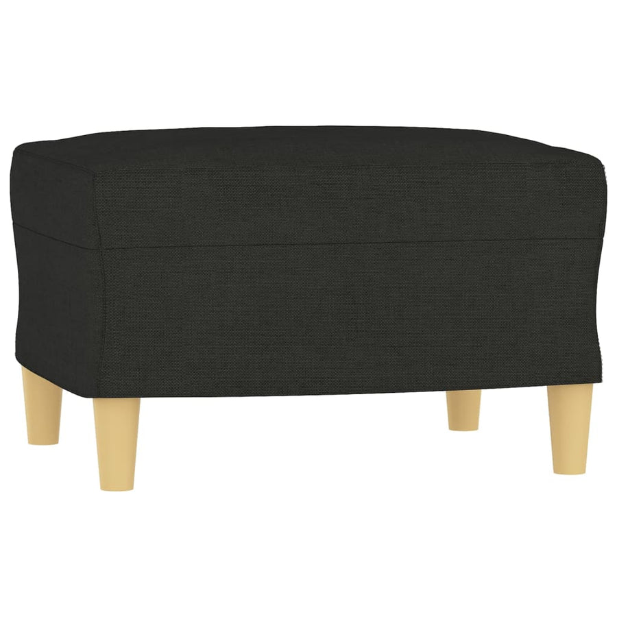 Fauteuil Met Voetenbank 60 Cm Stof Zwart