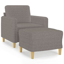 Fauteuil Met Voetenbank 60 Cm Stof Taupe