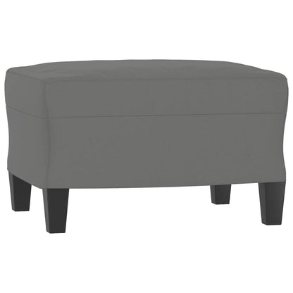 Fauteuil Met Voetenbank 60 Cm Microvezelstof Donkergrijs