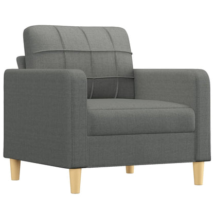 3-Delige Loungeset Stof Donkergrijs met kussens