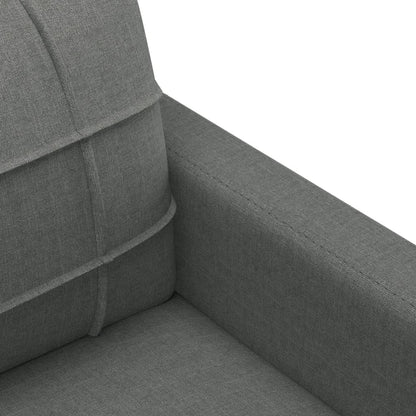 3-Delige Loungeset Stof Donkergrijs met kussens