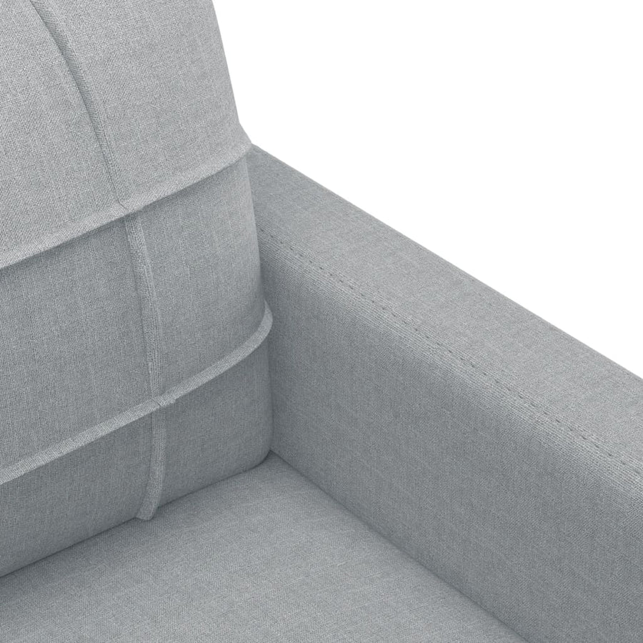 4-delige Loungeset met kussens stof lichtgrijs Lichtgrijs
