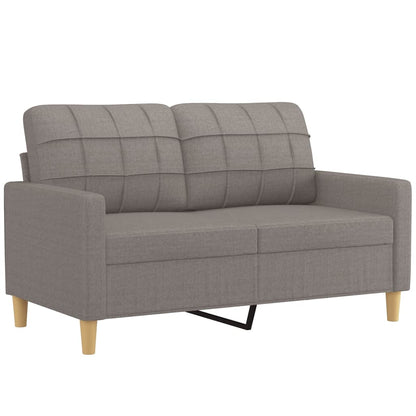 4-delige Loungeset met kussens stof taupe