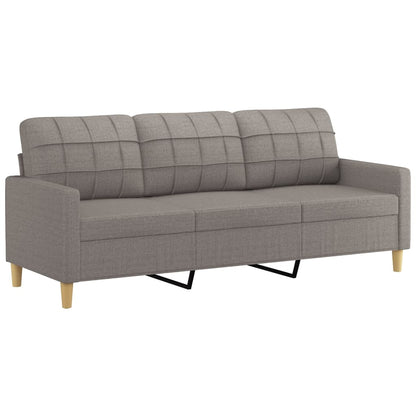4-delige Loungeset met kussens stof taupe