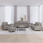 4-delige Loungeset met kussens stof taupe