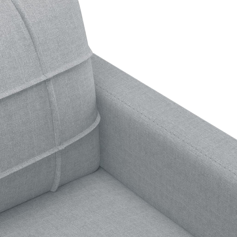 3-Delige Loungeset Stof Lichtgrijs met kussens