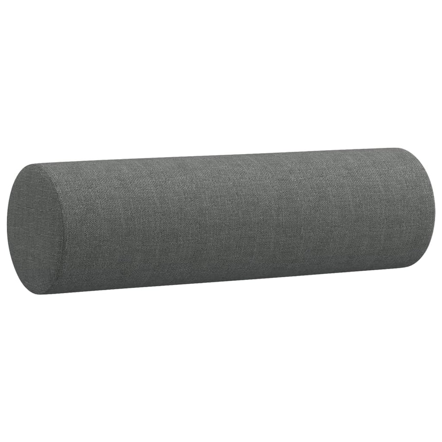 3-delige Loungeset met kussens stof donkergrijs Donkergrijs met kussens