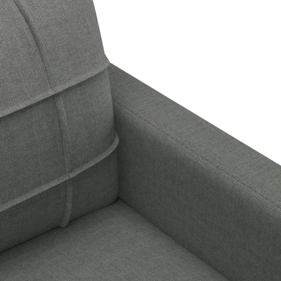 4-delige Loungeset met kussens stof donkergrijs Donkergrijs