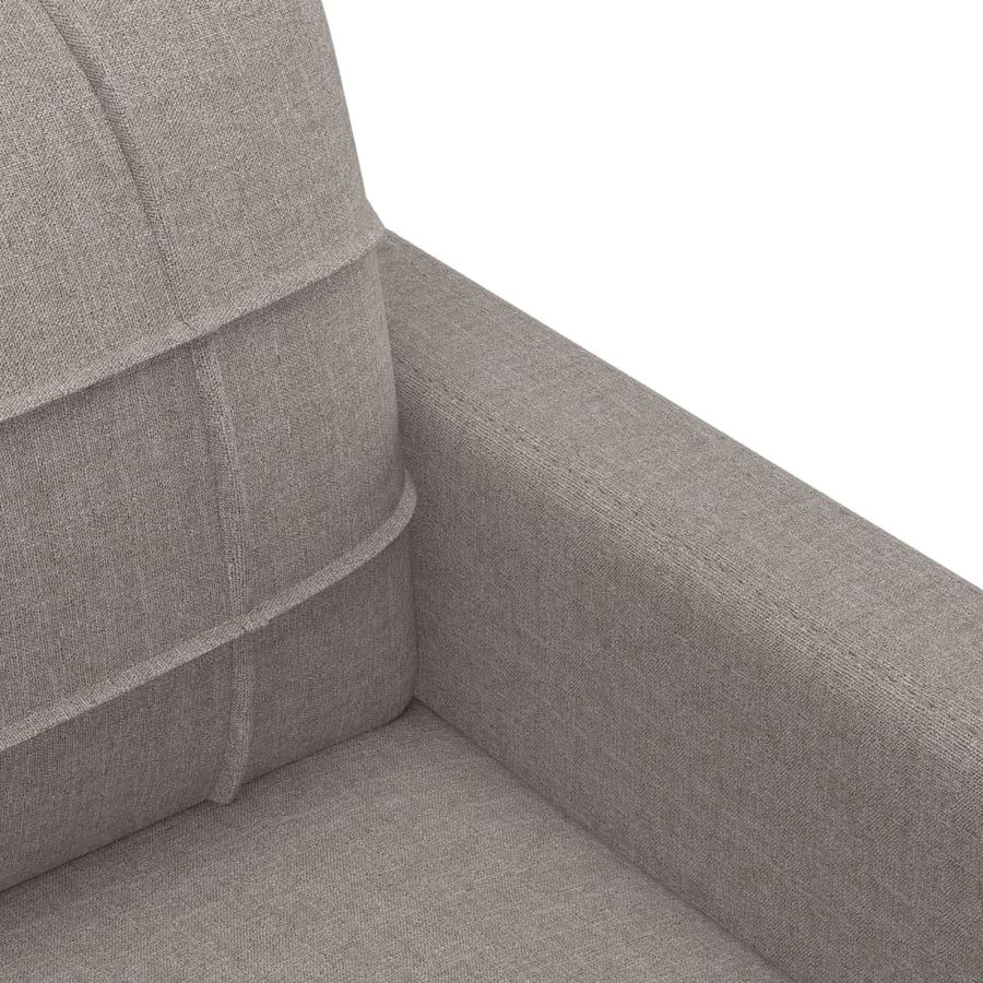 4-Delige Loungeset Met Kussens Stof Taupe met kussens en voetenbankje