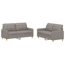 2-Delige Loungeset Stof Taupe met kussens
