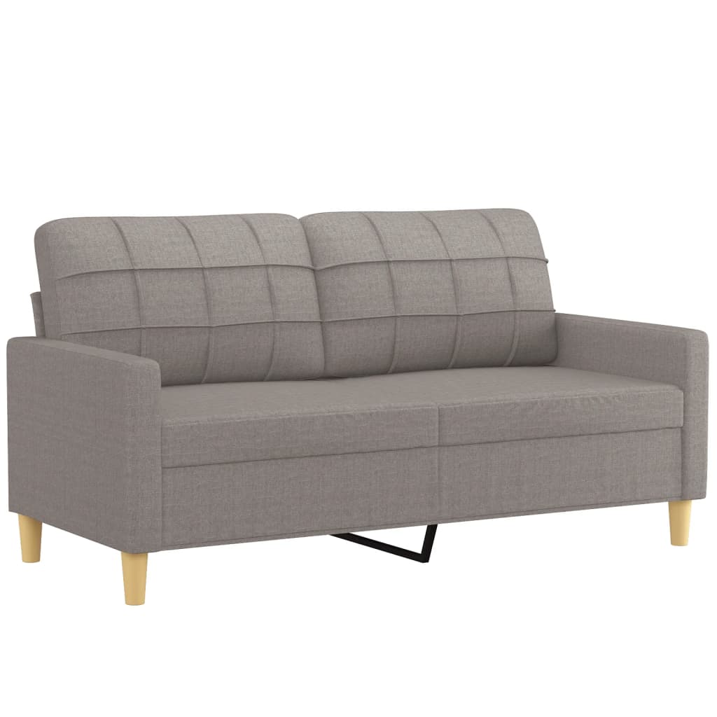 2-Delige Loungeset Stof Taupe met kussens