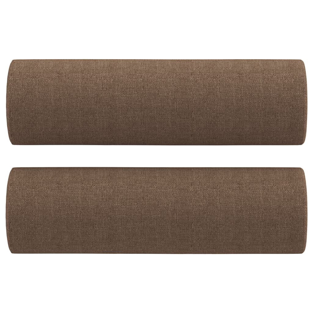 2-Delige Loungeset Stof Bruin met kussens