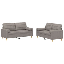 2-Delige Loungeset Stof Taupe met kussens