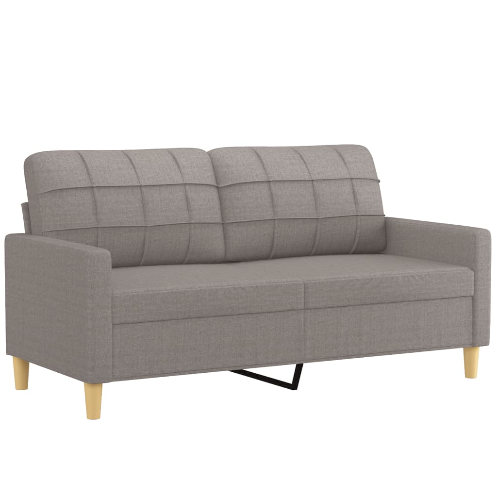2-Delige Loungeset Stof Taupe met kussens