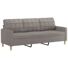 2-Delige Loungeset Stof Taupe met kussens