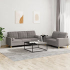 2-Delige Loungeset Stof Taupe met kussens