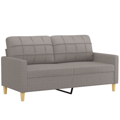 3-delige Loungeset met kussens stof taupe Taupe