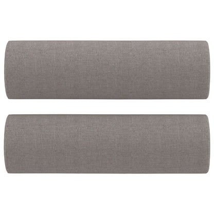 3-delige Loungeset met kussens stof taupe Taupe