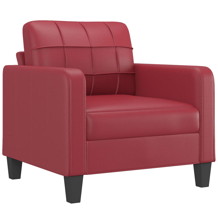 4-delige Loungeset met kussens fluweel wijnrood