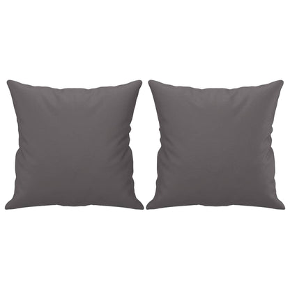 3-Delige Loungeset Kunstleer Grijs met kussens